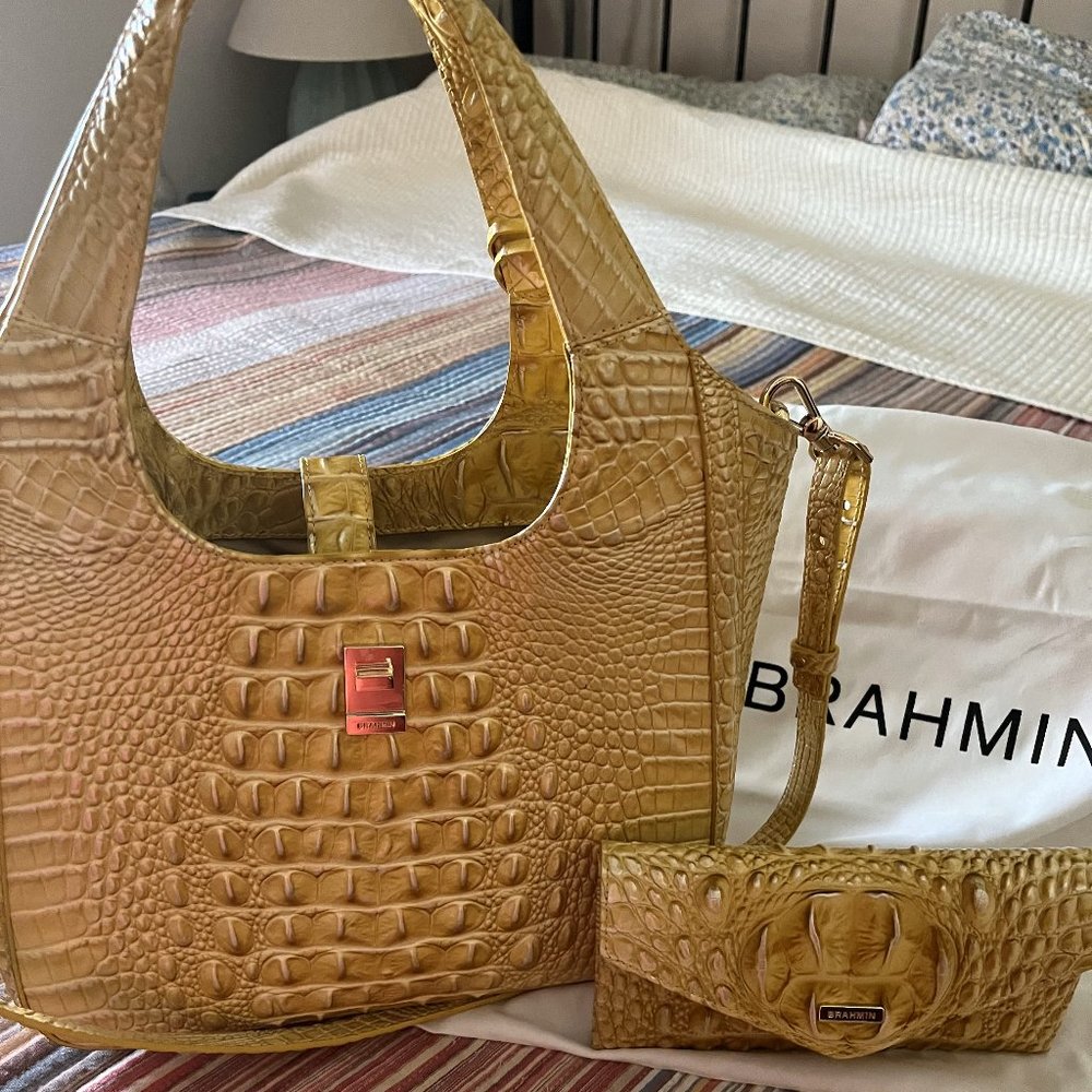 Brahmin Croc Embossed Purse and wallet